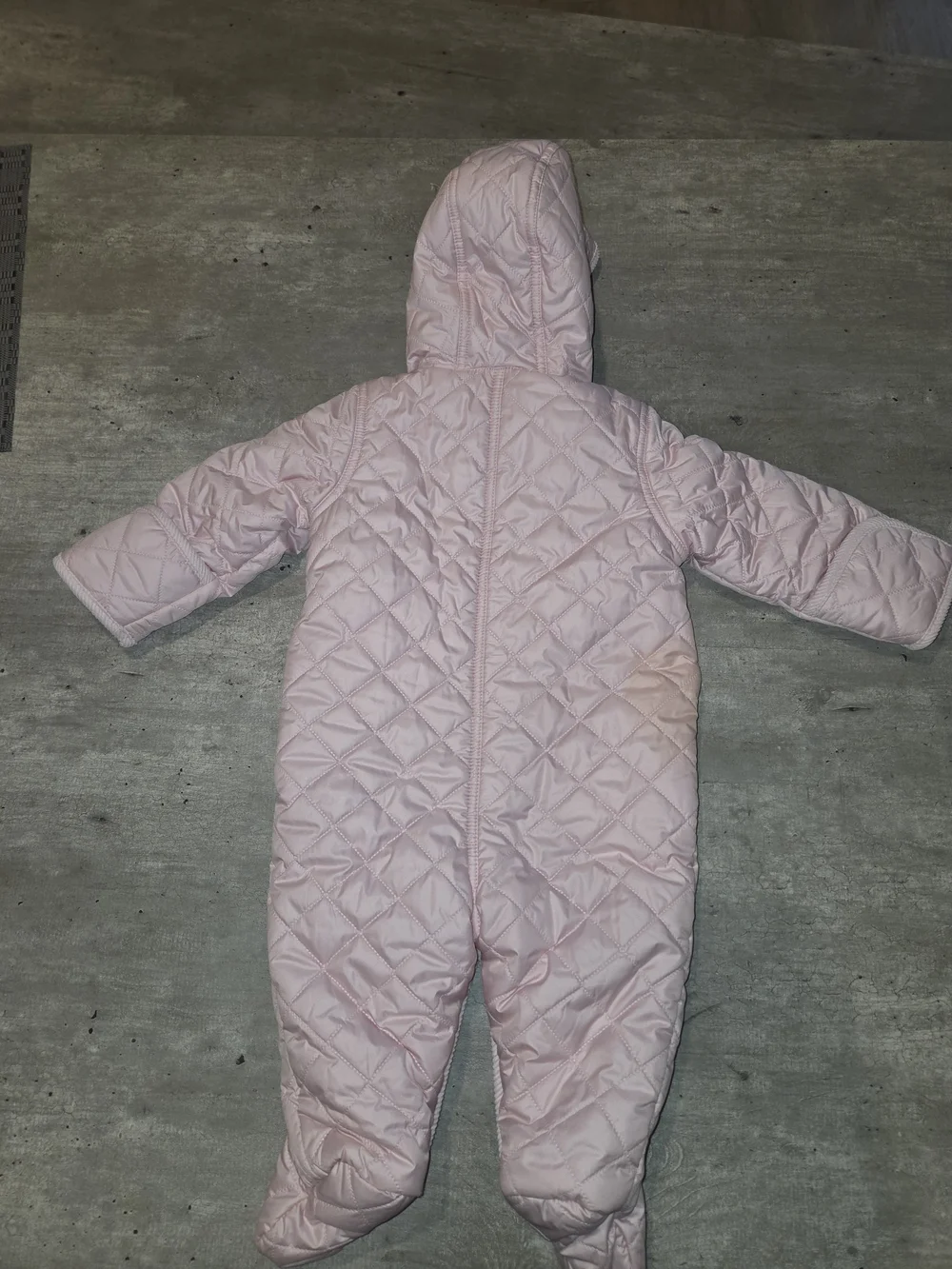 Ralph Lauren Quilted Pink Hooded Baby One-Piece Snowsuit